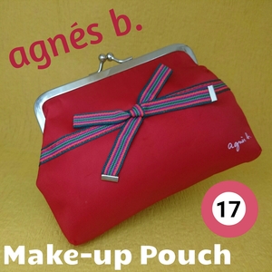 【未使用新品】　agnes b.　アニエスベー　化粧　ポーチ　17　がま口　タイプ　G1233