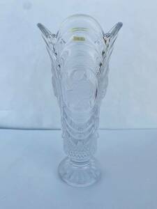 KAMEI GLASS JAPAN 花瓶 CRYSTAL PbO カメイ 24% フラワーベース クリスタルガラス