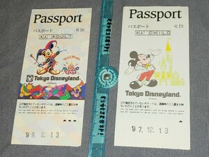 使用済 絶版 97年99年 東京ディズニーリゾート ランド TDR TDL 使用済 ワンデーパスポート アンティーク 15周年 Viva Magic ミッキーマウス