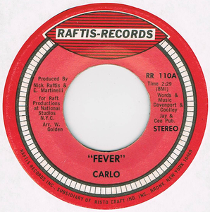 ●CARLO / FEVER [US 45 ORIGINAL 7inch シングル サイケロック ソウル 試聴]