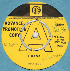 ●TRADER HORNE / SHEENA [UK 45 ORIGINAL 7inch シングル PYE PROMO サイケポップ 試聴]