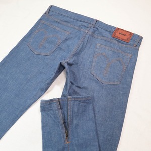  large size glamb gram GB07SM/P01 strut jeans slim stretch Denim button fly hem Zip made in Japan size 4 XL corresponding 