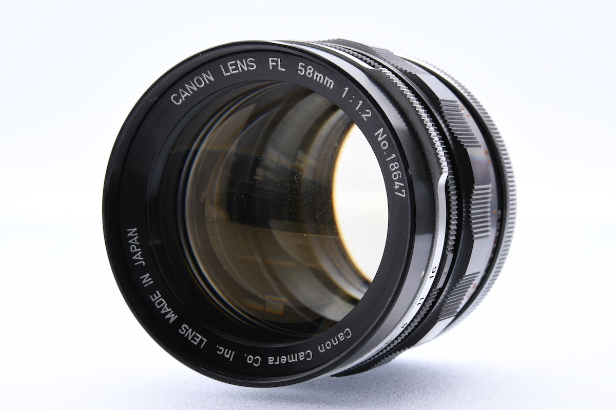 完動品 実用品 Canon FL 58mm f1.2 FL、FDマウント 独特の上品 51.0 