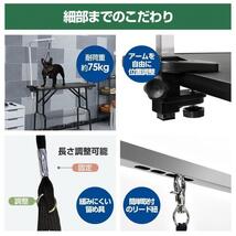 トリミングテーブル 折りたたみ トリミング台 折り畳み ペット用 シャンプー カット ブロー ブラッシング 爪切り バリカン 【ブラック】_画像3