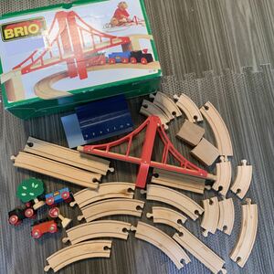 BRIOブリオ　33138 木製橋レール車セット線路 木製玩具 木のおもちゃ