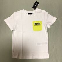 洗練されたデザイン　DIESEL　セレブキッズ　ポケットTシャツ　イエロー　12M　80cm　K00210 0DAYD　#KIDSMAKO_画像2