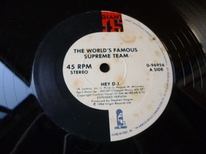 World's Famous Supreme Team / Hey D.J. 名曲 old school hip hop classic 12 Malcolm McLaren プロデュース 試聴