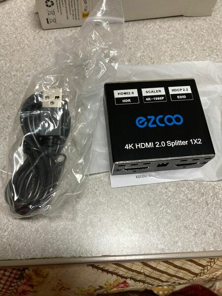 EZCOO HDMI スプリッター 1×2 4K 60Hz 4：4：4 HDR 