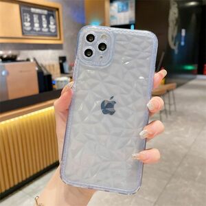 Z 薄い青紫 iPhone 12 Pro ケース クリア カバー おしゃれ 可愛い アイフォン 保護 丈夫 頑丈 ソフト シリコン 衝撃吸収 柔らかい 女性