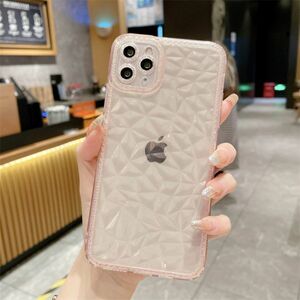 Z ピンク iPhone 11 Pro ケース クリア カバー おしゃれ 可愛い アイフォン 保護 丈夫 頑丈 ソフト シリコン 衝撃吸収 柔らかい 女性