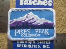 90s パイクス・ピークPIKES PEAKコロラド州COLORADOワッペン/ハイキング登山ロッキー山脈patch旅行スーベニア土産アップリケUSAパッチ D8_画像7