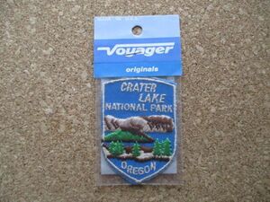 70s Voyager米国製クレーターレイク国立公園CRATER LAKE NATIONAL PARKオレゴンREGONビンテージ ワッペン/湖スーベニアPATCH観光vintage D9