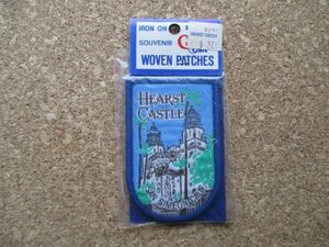 80s ハースト・キャッスル HEARST CASTLEワッペン/WOVEN PATCHES新聞PATCHカリフォルニア建築intage San Simeon MOVIEビンテージPATCH D9