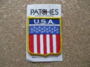 80s 米国アメリカ星条旗ビンテージPatches刺繍ワッペン/U.S.A.国旗PATCH米軍ミリタリー旅行スーベニア観光アップリケUSA土産パッチ D8