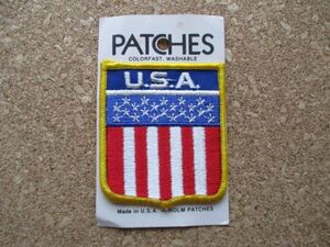 80s 米国アメリカ星条旗ビンテージPatches刺繍ワッペン/U.S.A.国旗PATCH米軍ミリタリー旅行スーベニア観光アップリケUSA土産パッチ D8