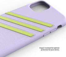 iPhone 11 ケース adidas アディダス カバー パープル ライン アイフォン 3本ライン 三つ葉_画像5