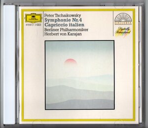 送料無料 CD 西独盤 カラヤン　チャイコフスキー：交響曲第4番 イタリア奇想曲　ベルリン・フィル