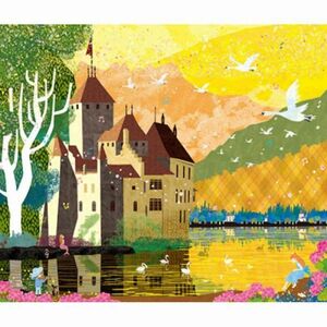 Art Auction [Envío gratis/Nuevo] Hari Tatsuo La Sirenita y el Castillo de Chillon Pintura Giclee Paisaje Performance Cuento de hadas [DG-HT492], obra de arte, imprimir, otros