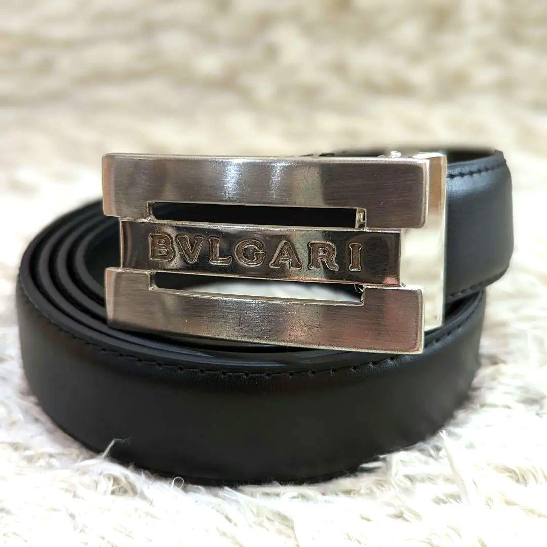 美品】ブルガリ ベルト ブラック レザー 新品未使用-