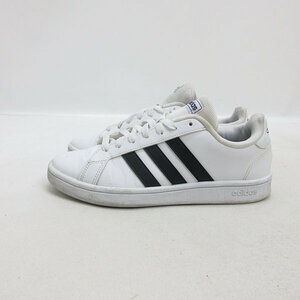 y■【24.5cm】アディダス/ADIDASグランドコート ベース EE7904フェイクレザースニーカー■LADIES向き/105【中古】