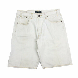 k#efe- tea /FAT white Denim shorts / shorts [FAT]MENS#33[ used ]