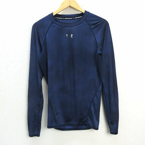 z■アンダーアーマー/UNDER ARMOUR フィットネス 長袖コンプレッションインナー【M-L程度】青紫/men's/140【中古】■