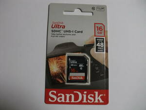 未使用・未開封品　SDHCカード　SanDisk　16GB　Ultra メモリーカード　SDカード