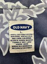 90〜00s OLD NAVY コットン アロハシャツ BOXシャツ L OLD GAP Y2K_画像8