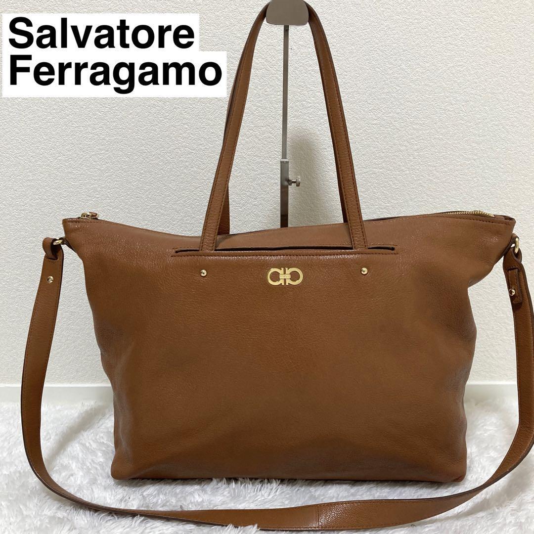 Salvatore Ferragamo フェラガモ ハンドバック カンチーニ レザー