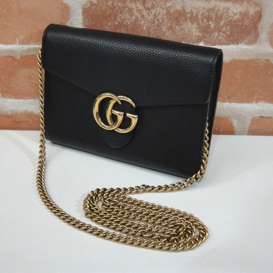 ヤフオク! - 【未使用 美品】GUCCI グッチ ダブルG チェーン付き...