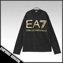 即完売 エンポリオアルマーニ ロゴ 長袖 ロンT 正規品 金 ロゴ EA7 黒 EMPORIO ARMANI ブラック ゴールド GOLD ビッグロゴ イーグル_画像1