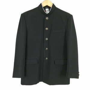 学生服 学ラン 165A 男子 カンコー 上着 ウール混 標準型学生服 ラウンドカラー カシドス 黒 中古 ランクB a3 JJ4991