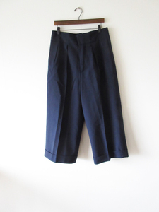 未使用 2022 MARNI / マルニ PAMAV14U00 wool large pants trouser 42 DEEP BLUE * レディース パンツ ワイドパンツ スラックス