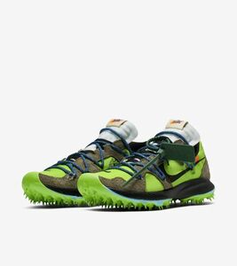 VIRGIL ABLOH OFF-WHITE × NIKE WMNS ZOOM TERRA KIGER 5 ELECTRIC GREEN US10.5/27.5cm MENS US9/27cm 2019/6/29発売 SNKRS購入 未使用