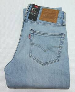 未使用品 LEVI'S 511 スリム ストレッチ デニムパンツ 青 W28 ジッパーフライ USED加工 リーバイス 04511-4898