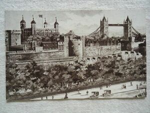 【絵葉書1枚】 Tower of London ロンドン塔 /Gale & Polden /イギリスヴィンテージ 建築城塞宮殿 ハガキ 42-7(1854)