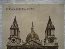 【絵葉書1枚】 St. Paul's Cathedral, London セントポール大聖堂の正面 /Selfridge /ロンドン ヴィンテージ 建築 街並 教会 ハガキ 46-17_画像7