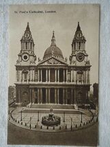 【絵葉書1枚】 St. Paul's Cathedral, London セントポール大聖堂の正面 /Selfridge /ロンドン ヴィンテージ 建築 街並 教会 ハガキ 46-17_画像1