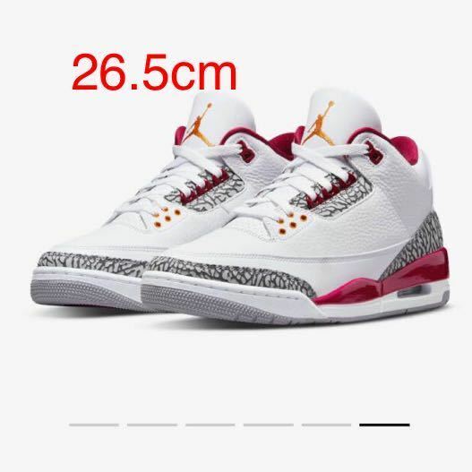 【新品】26.5cm Nike Air Jordan 3 Cardinal Red ナイキ エアジョーダン 3 カーディナル レッド セメント airjordan