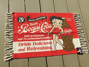 ◆送料無料◆【ベティちゃんコットンマット】※《Betty Boop・COLA》ベティ・ブープ　レッド　コーラ　赤