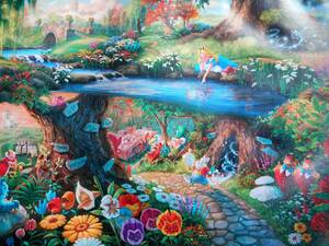 Art hand Auction 토마스 킨케이드 이상한 나라의 앨리스 디즈니 시트만 약 1장 45.5cm x 60.5cm, 취미, 문화, 삽화, 다른 사람