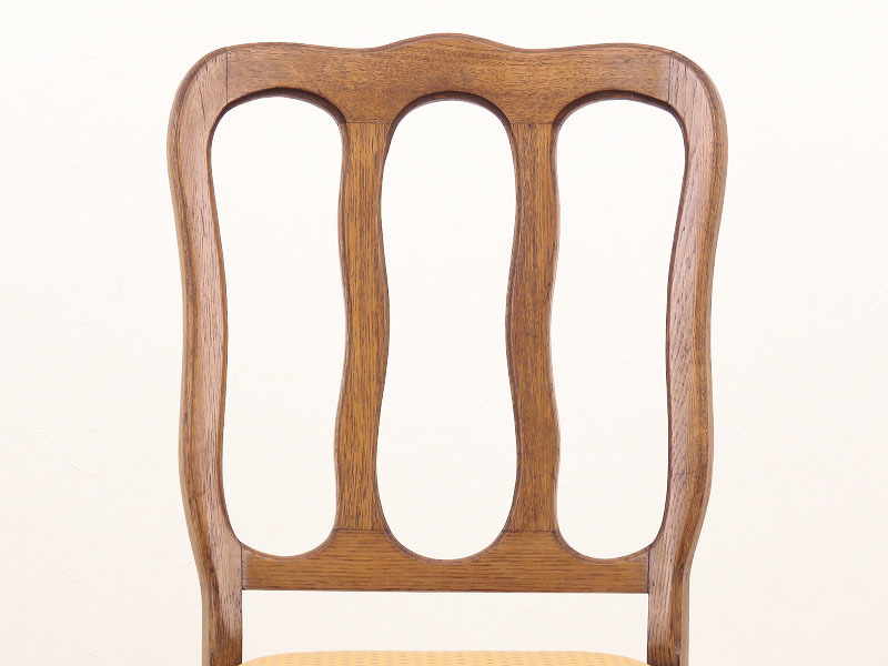 《セール品》ネコ(猫)脚のダイニングチェア/木製椅子/イス/ホールチェア/店舗什器/ディスプレイ/インテリア/フランス アンティーク/AL-0851 《セール品》ネコ(猫)脚のダイニングチェア/木製椅子/イス/ホールチェア/店舗什器/ディスプレイ/インテリア/フランス アンティーク/AL-0851