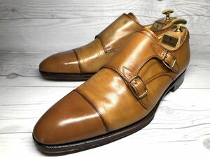 【即決】Union Imperial ユニオンインペリアル メンズ 26.0cm程度 7 ダブルモンクストラップ キャメル 革靴 くつ ビジネスシューズ 