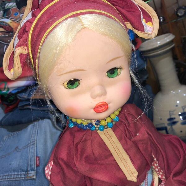 【即決/送料無料】VINTAGE BERIOZKA DOLL ベリョースカ人形 スリープアイ人形 ビンテージドール 年代物中古 海外雑貨 インテリアドール