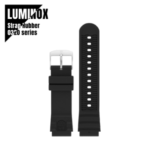 LUMINOX ルミノックス 0320シリーズ 腕時計用ストラップ 交換用ベルト 時計ベルト ラバー ブラック FPX.2201.20Q.1.K ★新品