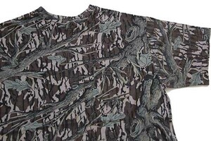 ★90s USA製 MOSSY OAK リアルツリーカモ コットン ポケットTシャツ XL★オールド ビンテージ アウトドア キャンプ ハンティング 迷彩