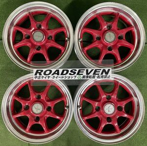 ★エンケイ ENKEI J-Speed 13インチ114.3/4H ★13×5.0J +45 PCD114.3 4H ハブ径:約73 4本Set 中古アルミ ★送料無料