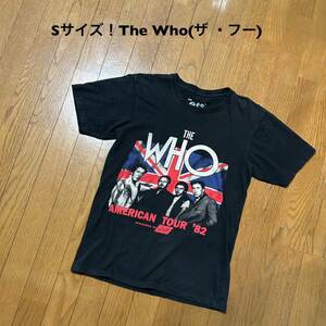 Sサイズ！The Who(ザ ・フー) 古着半袖Tシャツ チャコール リペア有り AMERICAN TOUR '82 バンドT ロックT