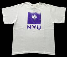 新品 定価7590円 USA製 グッドウェア NYU カレッジロゴ Tシャツ　　ニューヨーク大学 Goodwear へビーウェイトボディ ボックス 玉7314_画像1