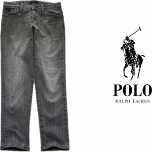 1点物◆ラルフローレンPOLO黒スキニーブラックジーンズ古着ボーイズ12メンズレディースOKアメカジ90sストリート/スポーツ150ブランド557940